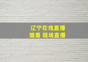 辽宁在线直播观看 现场直播